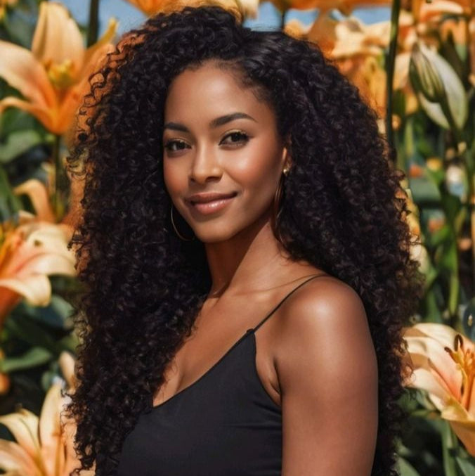Raw Kinky Curly Human Hair Bundles 14A Unprocessed Hair 3pc Deal for Black Women