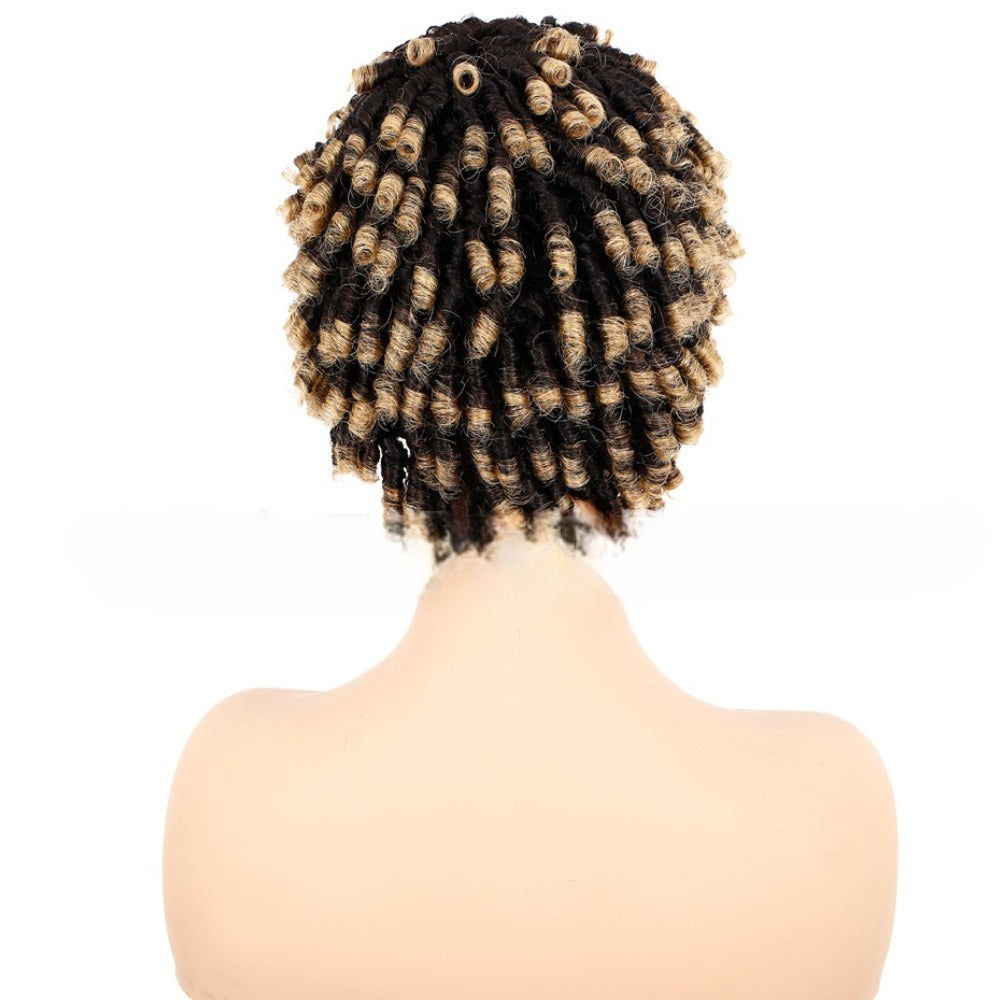 Short Braided Wigs Human Hair Dreadlock Wig Ombre Twist Braids Wig for Black Women