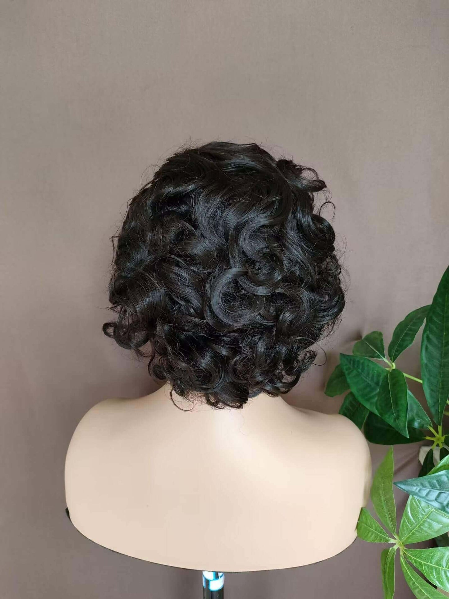 short black wave human hair wig for black women