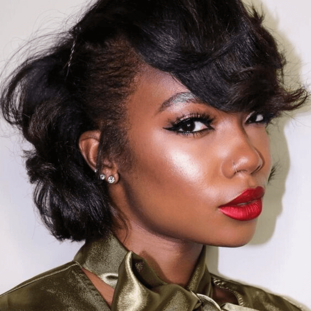Best Human Hair Pixie Cut Wig Lace Frontal 13x4 for African American-model