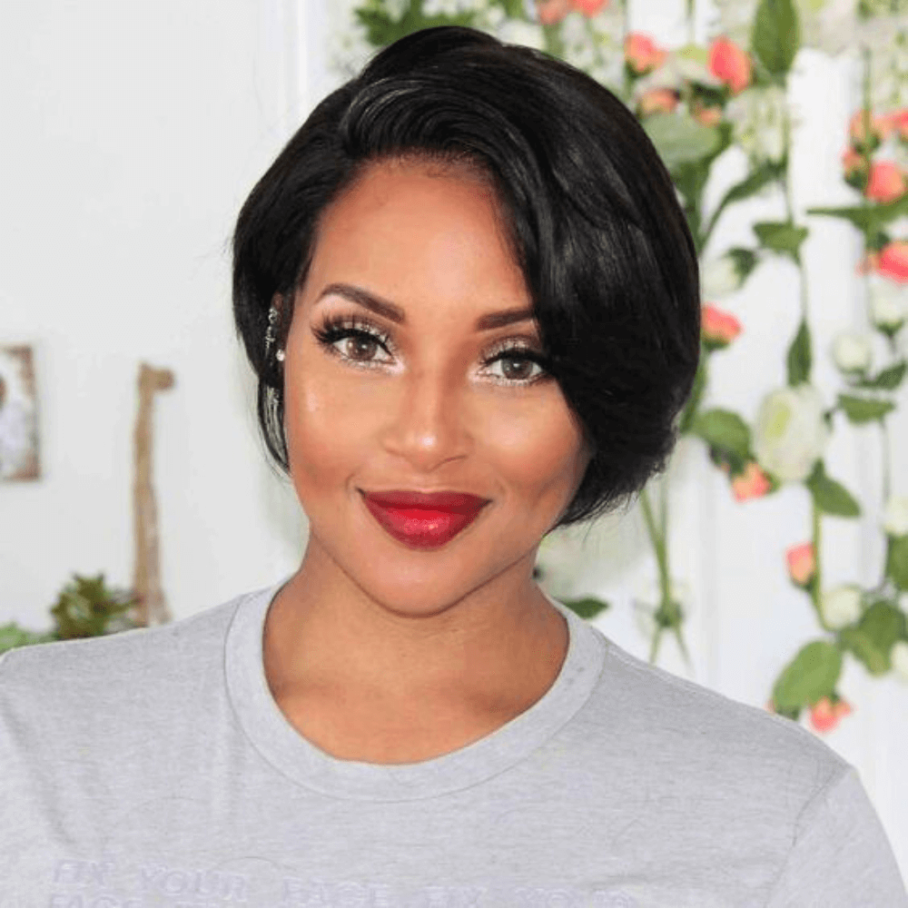 100% Human Hair Pixie Cut Wigs 13x4 Lace Front for African American-model
