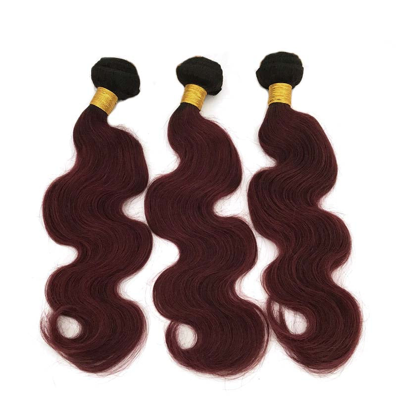 1b99J body wave human hair bundles for Black Women