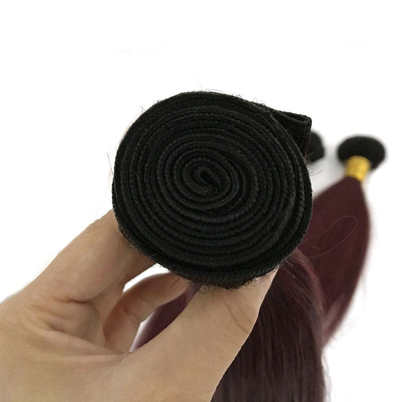 1b99J color virgin human hair bundles for Black Women