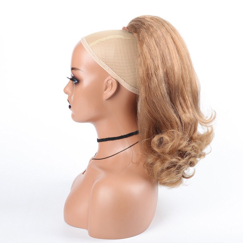 #27 16inch Yaki Straight Drawstring Ponytail Hair Extension