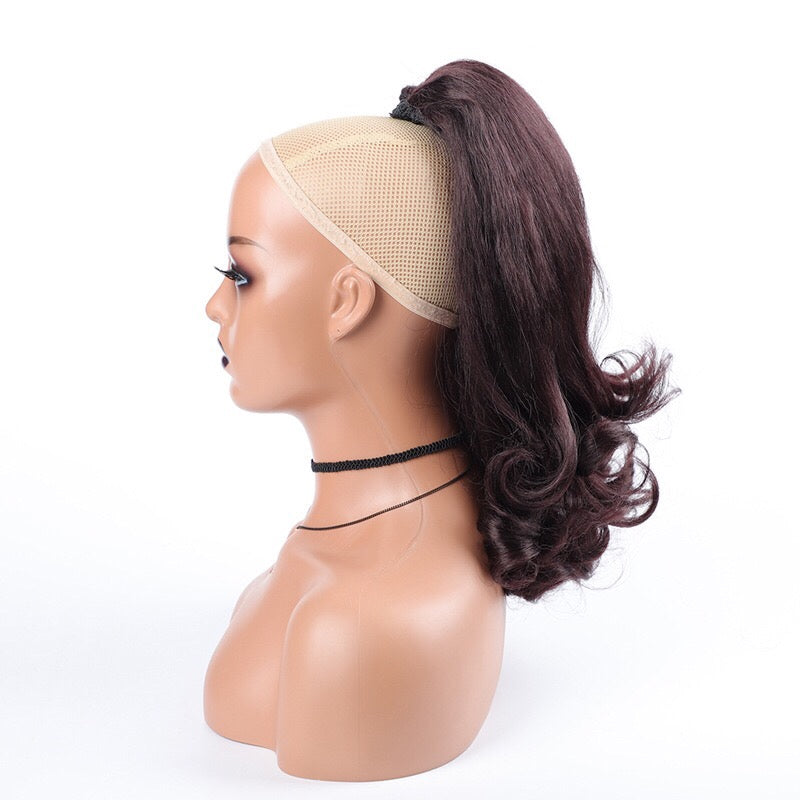 #99J 16inch Yaki Straight Drawstring Ponytail Hair Extension