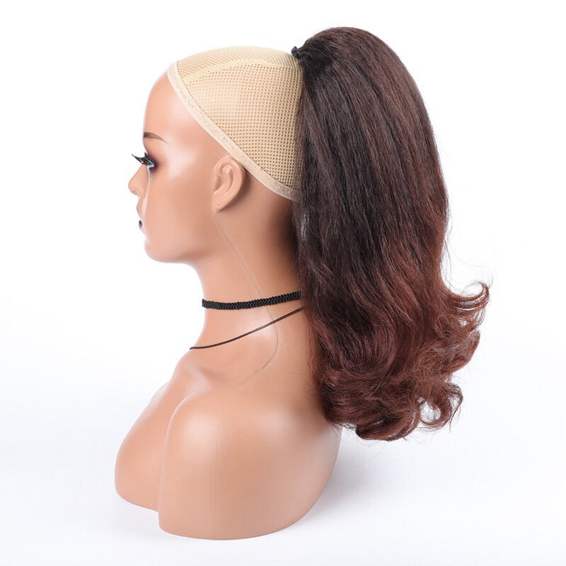 TB/33 16inch Yaki Straight Drawstring Ponytail Hair Extension