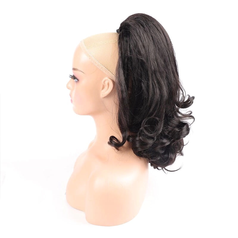 #2 16inch Yaki Straight Drawstring Ponytail Hair Extension