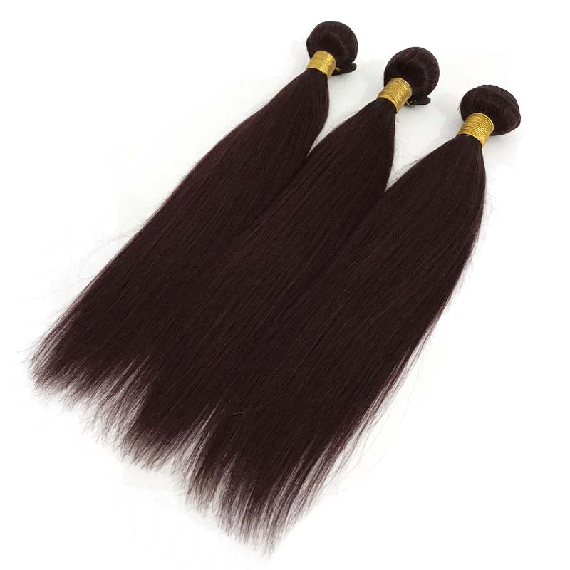 #99J human hair straight 3pc for black Women