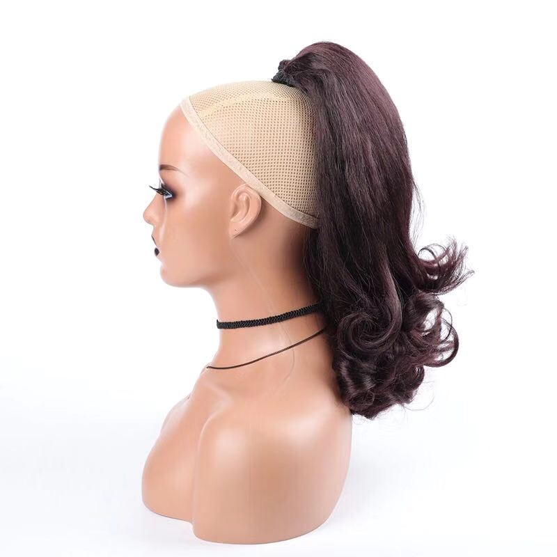 #99J16inch Yaki Straight Drawstring Ponytail Hair Extension