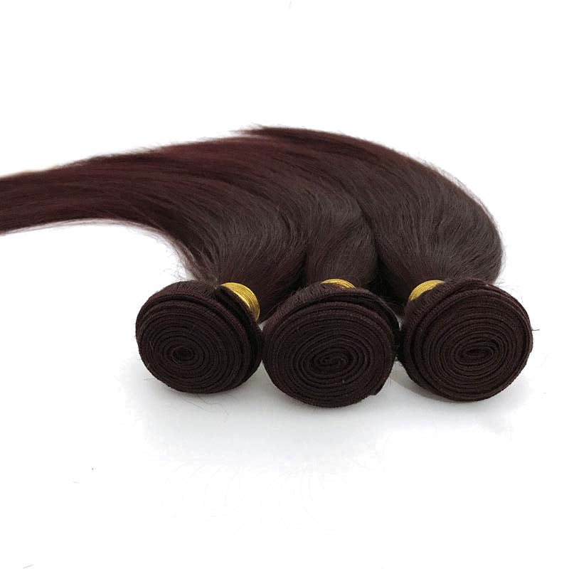 99J wine red human hair bundles for African American