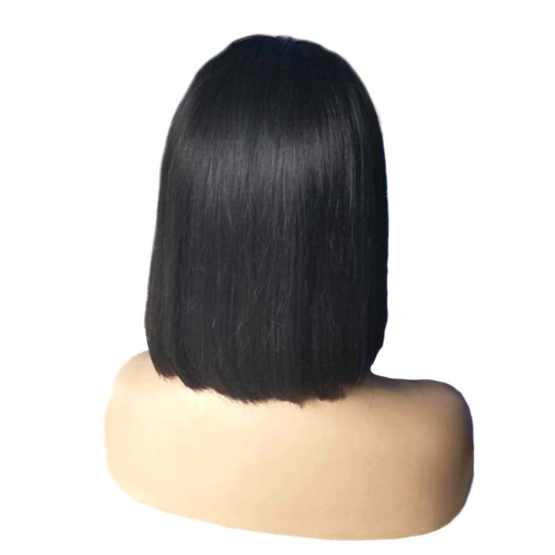 half lace wig bob with bang