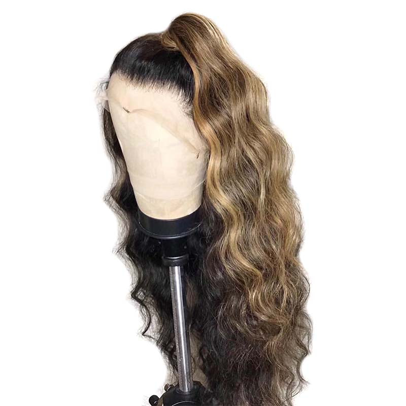 mixed color lace front wig