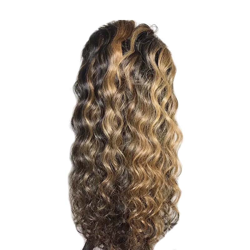 mixed color lace wig human hair