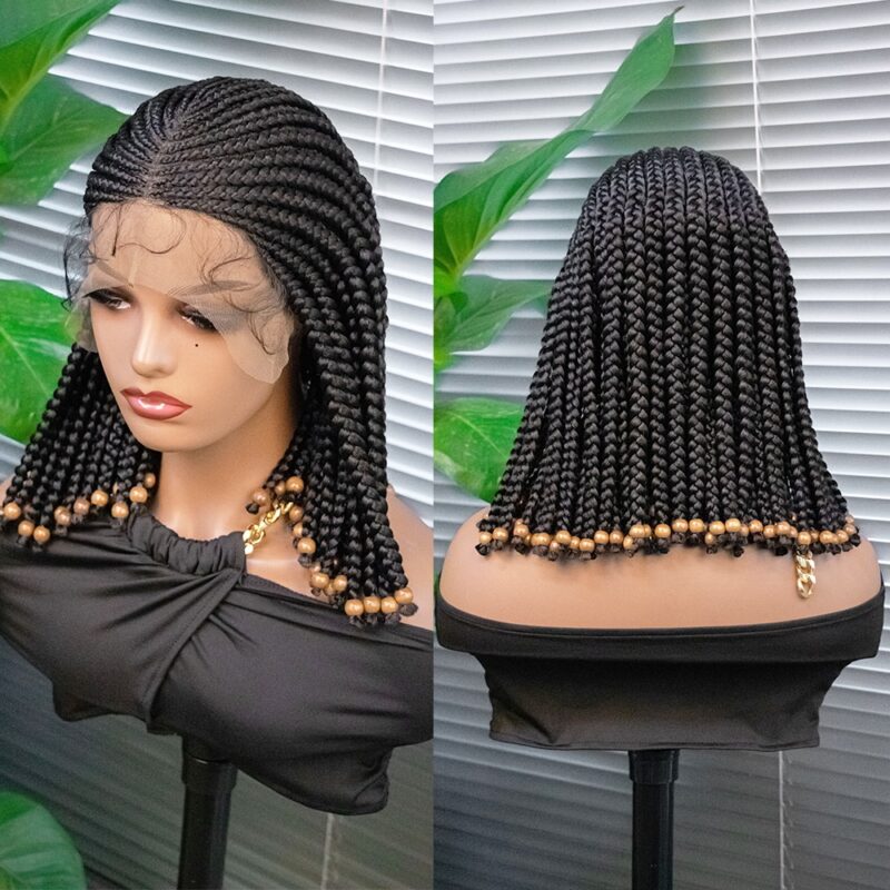 14 Inch Short Bob Wig Braided Wigs Synthetic Braiding Hair for
