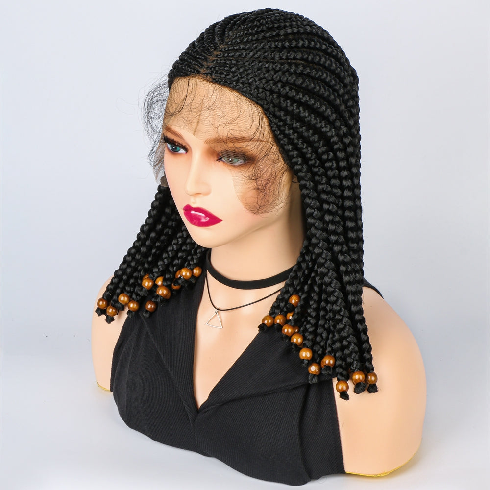 14 Inch Short Bob Wig Braided Wigs Synthetic Braiding Hair for Black Women