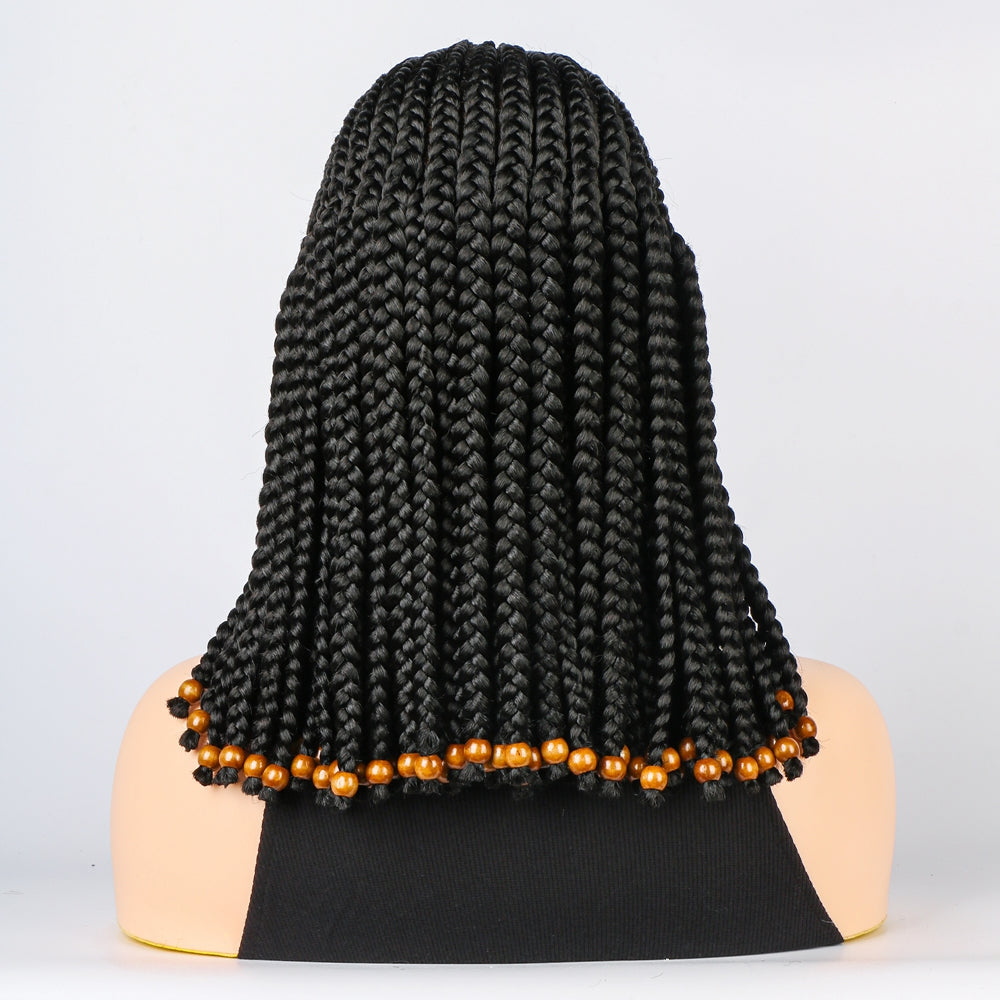 14 Inch Short Bob Wig Braided Wigs Synthetic Braiding Hair for Black Women