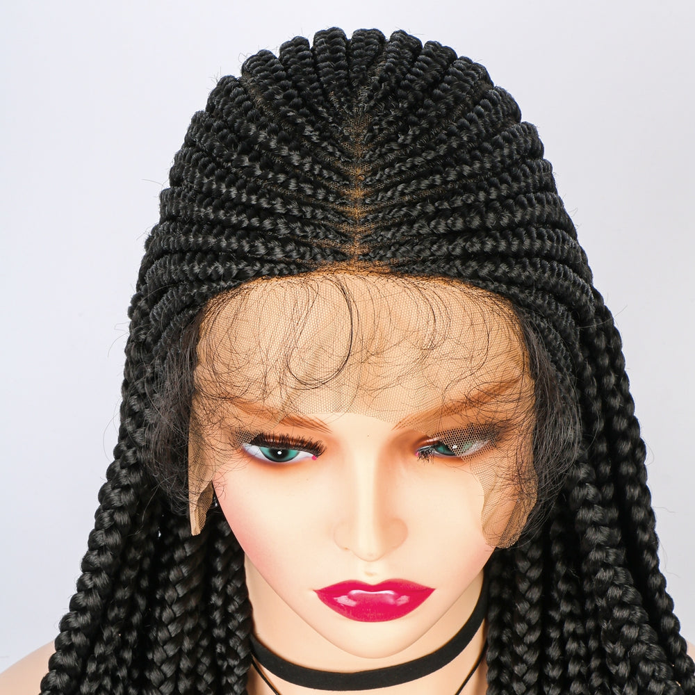 14 Inch Short Bob Wig Braided Wigs Synthetic Braiding Hair for Black Women
