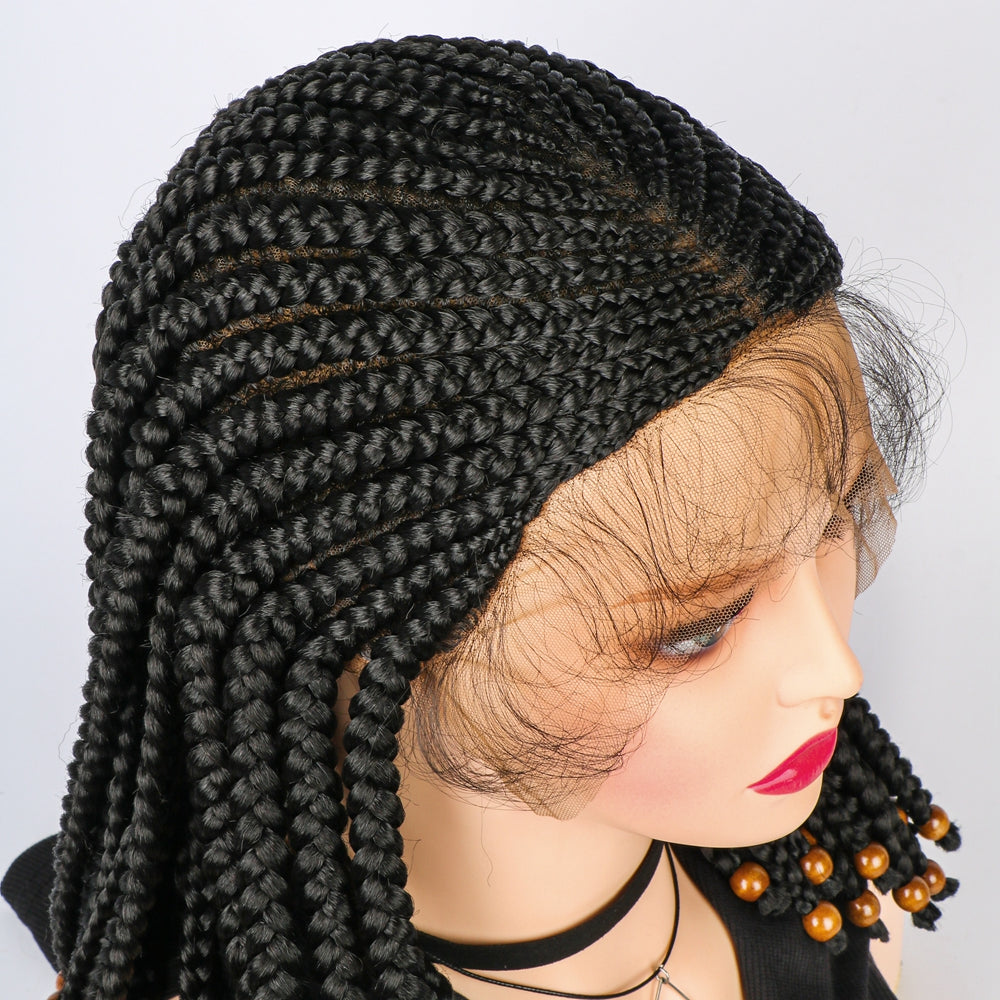 14 Inch Short Bob Wig Braided Wigs Synthetic Braiding Hair for Black Women