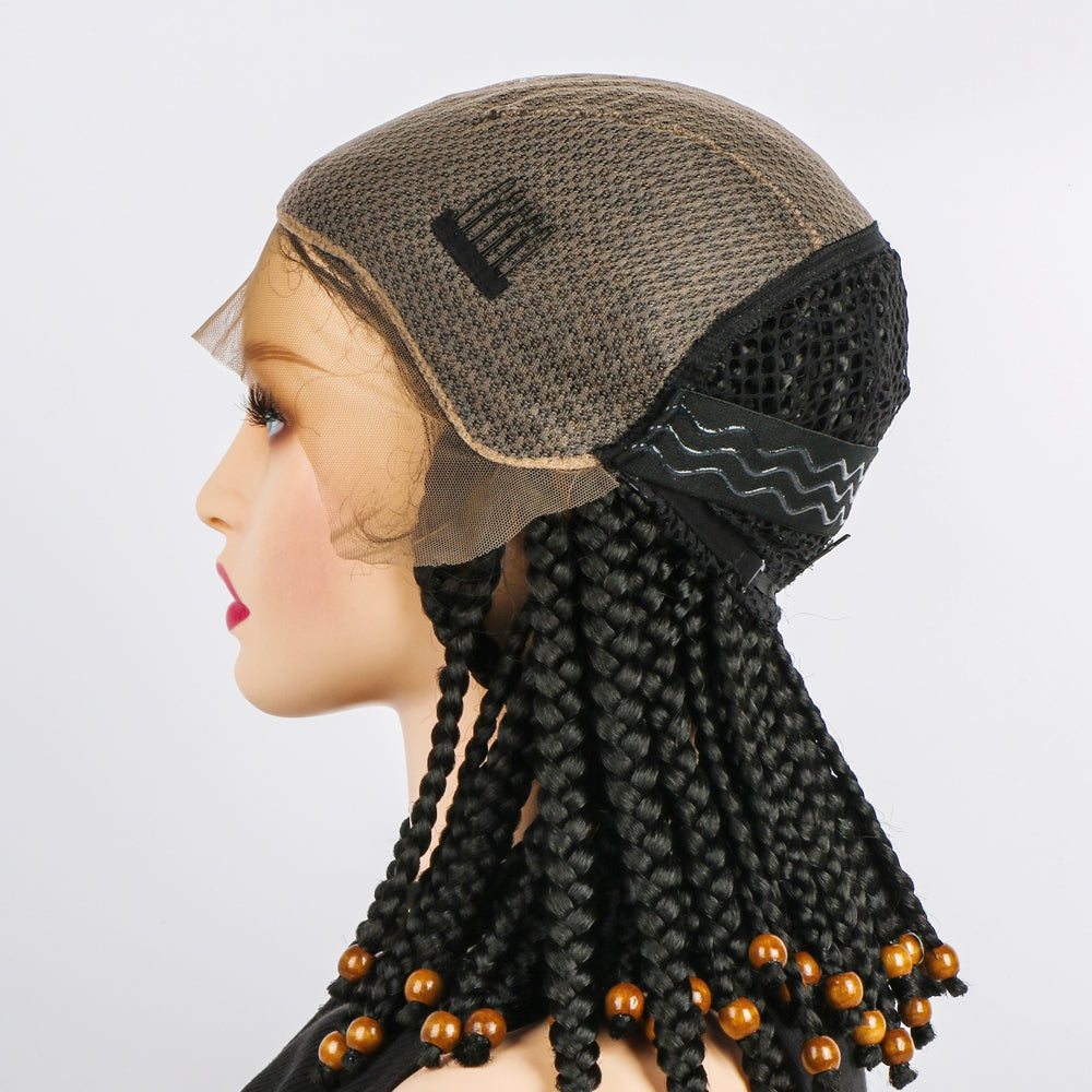 14 Inch Short Bob Wig Braided Wigs Synthetic Braiding Hair for Black Women