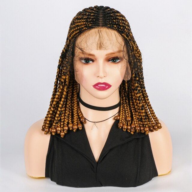 14 Inch Short Bob Wig Braided Wigs Synthetic Braiding Hair for Black Women