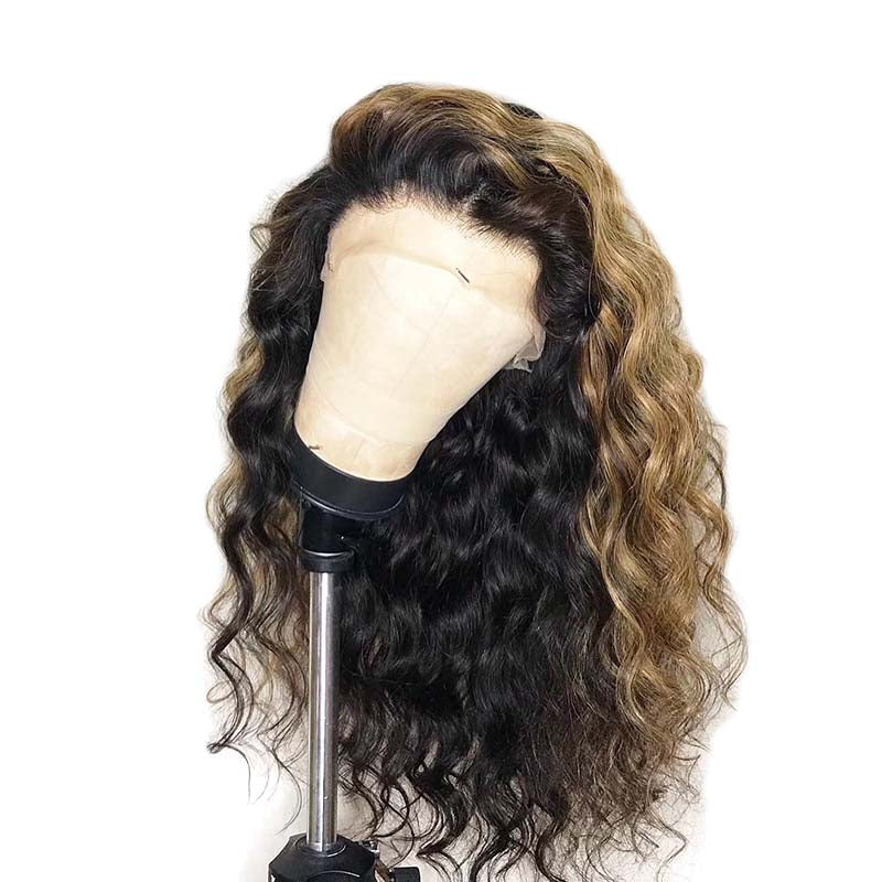 mixed color lac wig loose wave