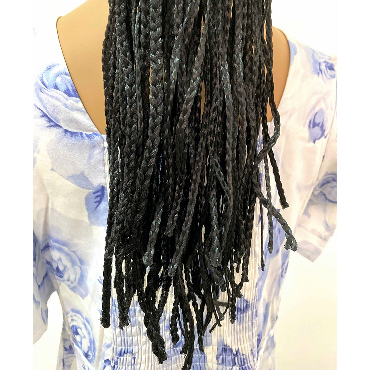 Micro Box Braided Ponytail Drawstring Hair Black Ponytail