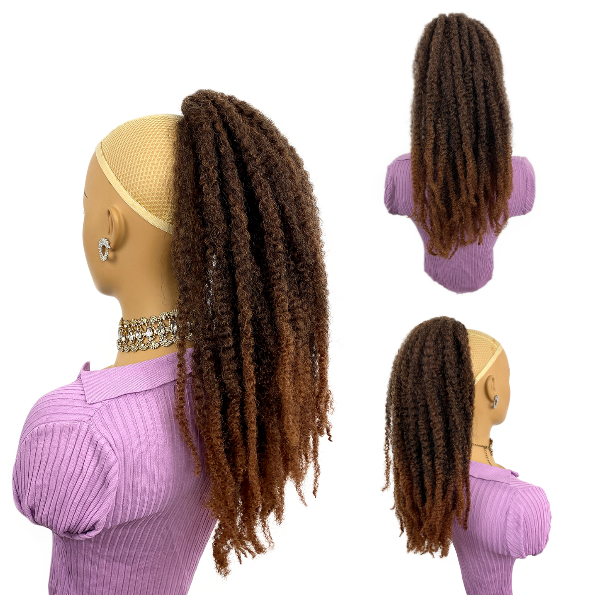 Marley Hair Drawstring Ponytail 18inch Afro Kinky Jamaican Twist Ponytail