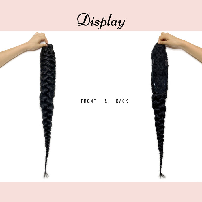 Long Braided Ponytail Extension 30inch Fishtail Braid Ponytail for Women