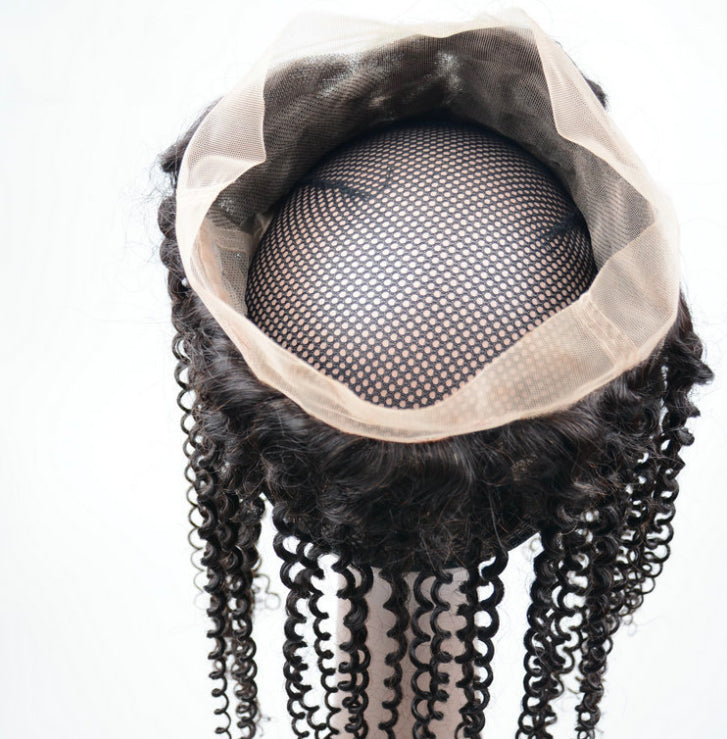 360 lace frontal curly hair