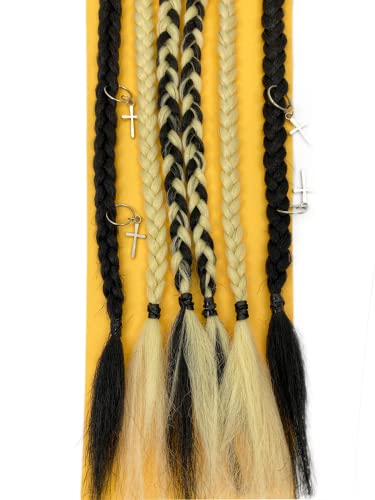 12inch Box Braid Hair Extensions 6pcs clip-in braid Ponytail
