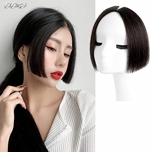 VAVANGA Long Bangs Clip in Hair Piece, Synthetic Hair Princess Bangs Thick Middle Part Bangs