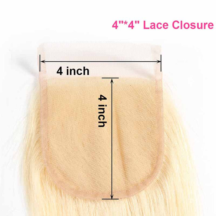 straight blonde lace closure 