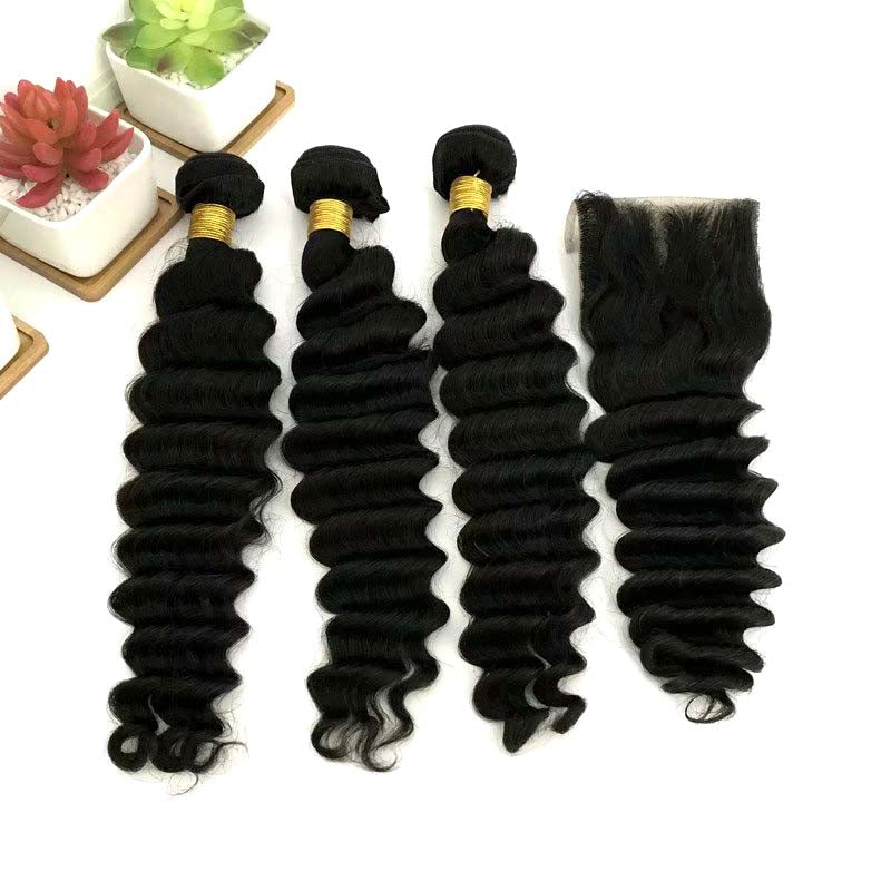 brazilian deep wave with lace closure