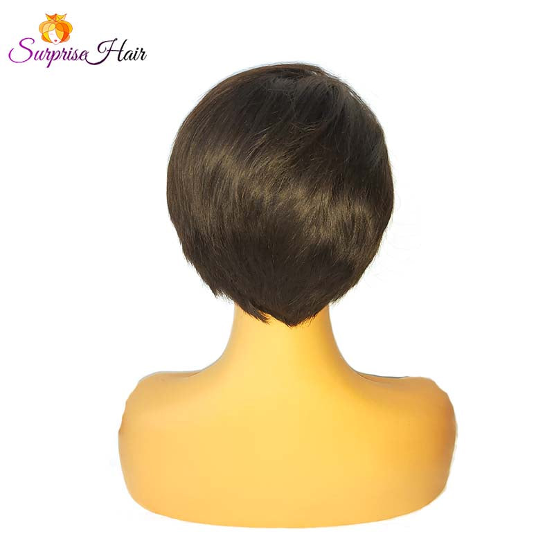 natural black short pixie cut wig for black women