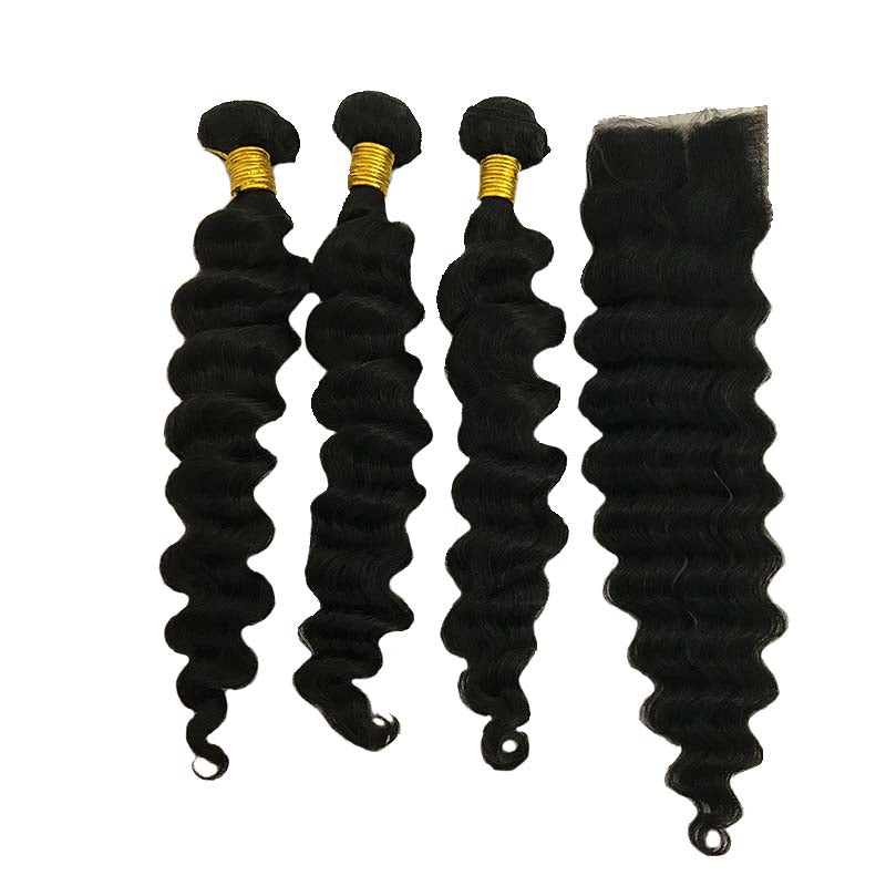 loose deep wave hair with closure