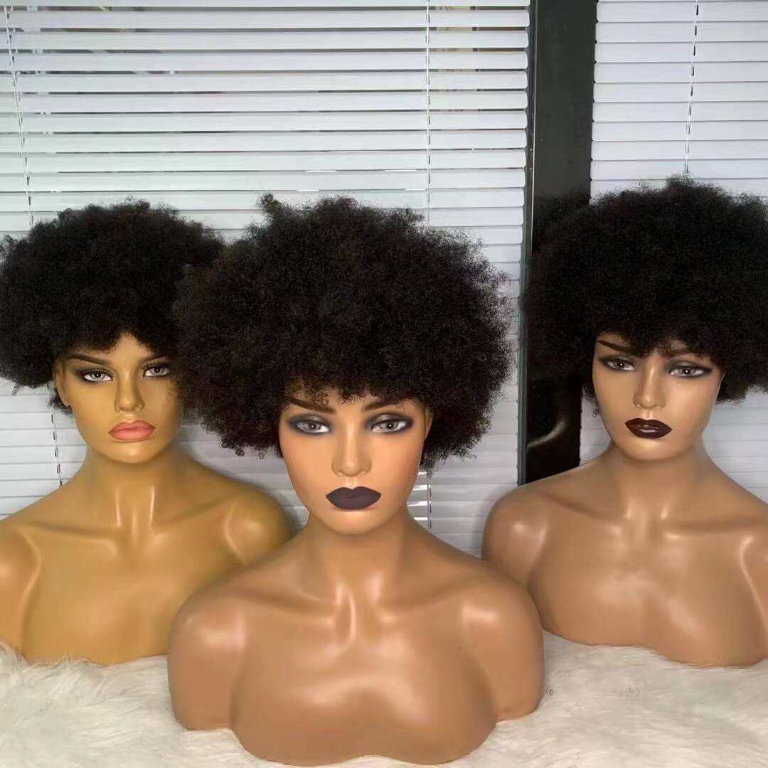BlackBrazilianHairAfroWig100_HumanHairwig
