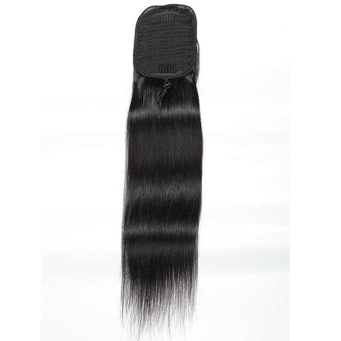 Black Brazilian hair straight ponytail