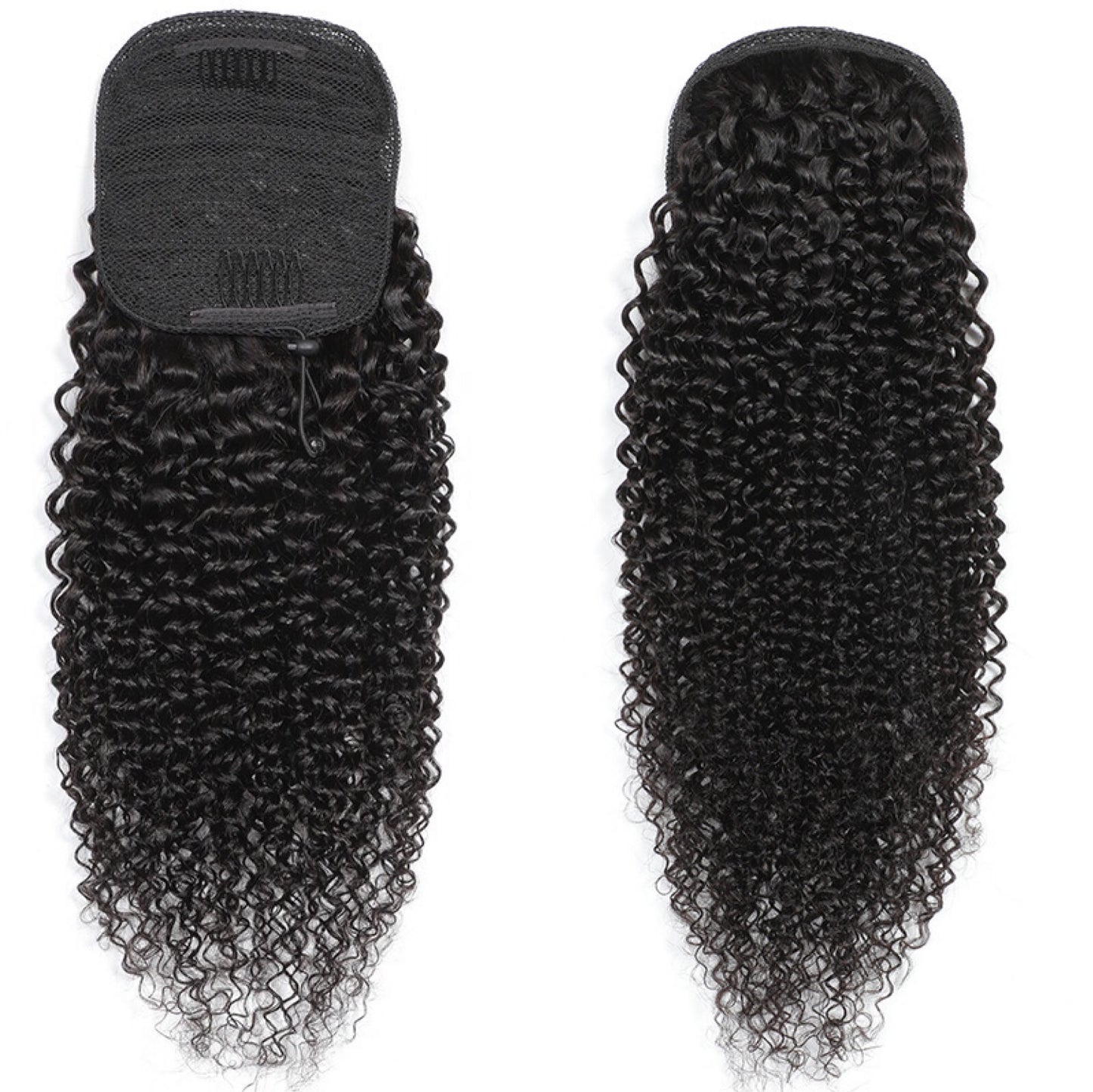 Brazilian Human Hair Kinky Curl Drawstring Ponytail