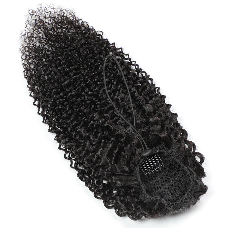 Brazilian Human hair Kinky Curl Ponytail Drawstring