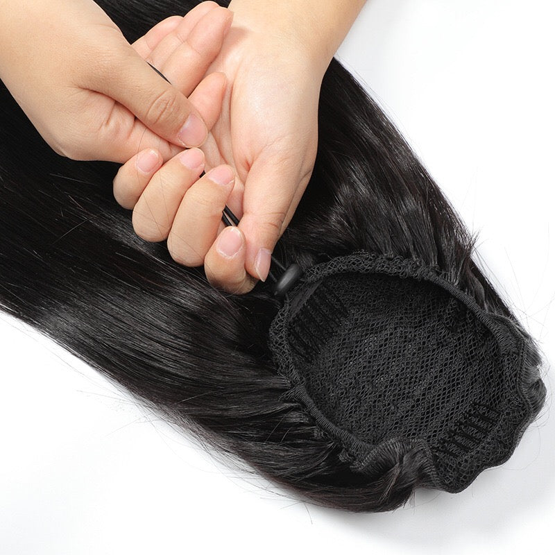 Brazilian hair straight ponytail for black women