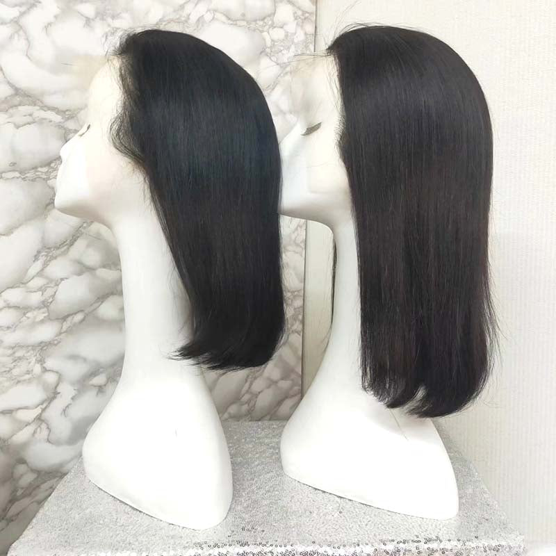 Brazilian hair transparent lace wig bob