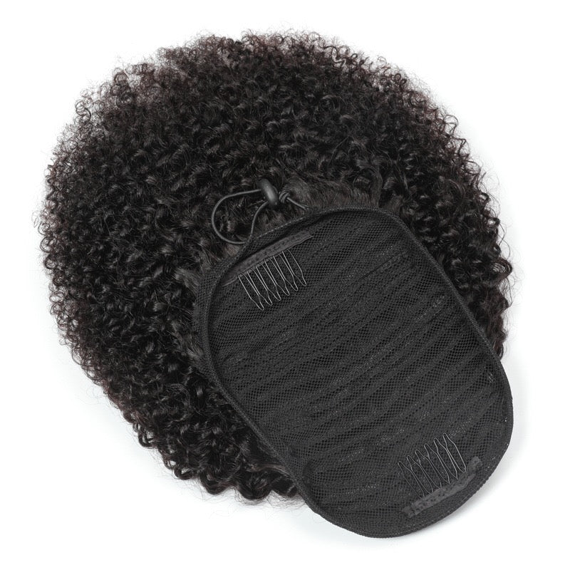 Brazilian human Hair Kinky Curly Ponytail