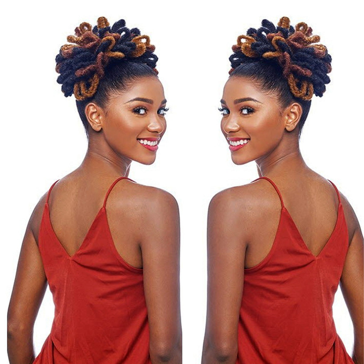 1B/27 dreadlock bun hair extension for black women