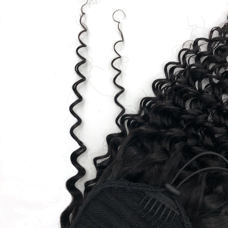 Deep Wave Human Hair long Ponytail