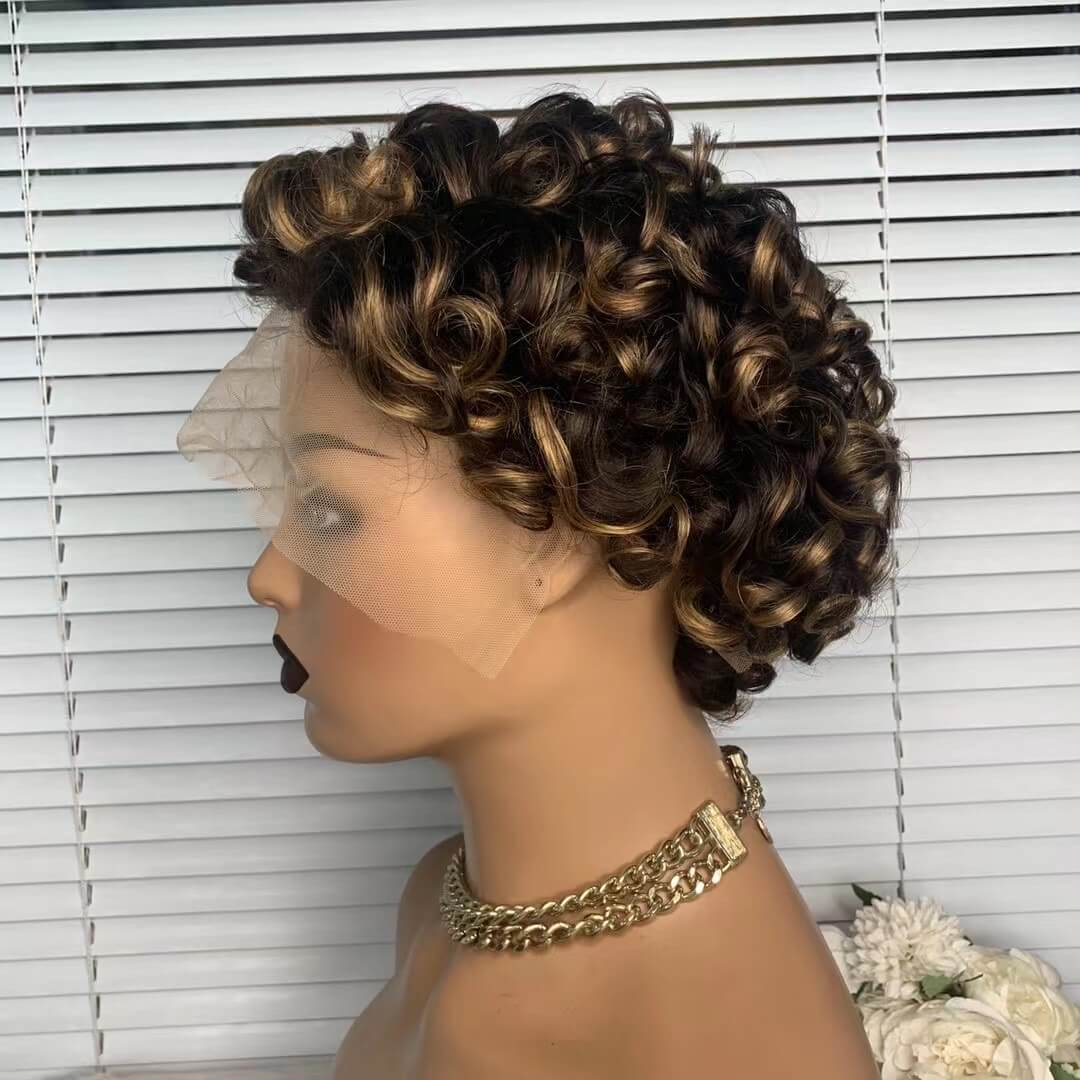 Highlight Loose Wave Human Hair Lace Wig For black women