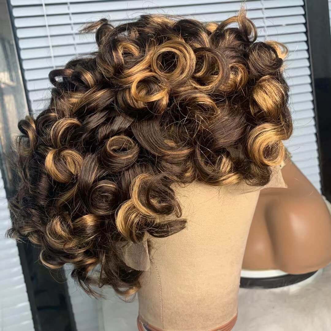 Highlight Loose Wave Human Hair Wig For African American