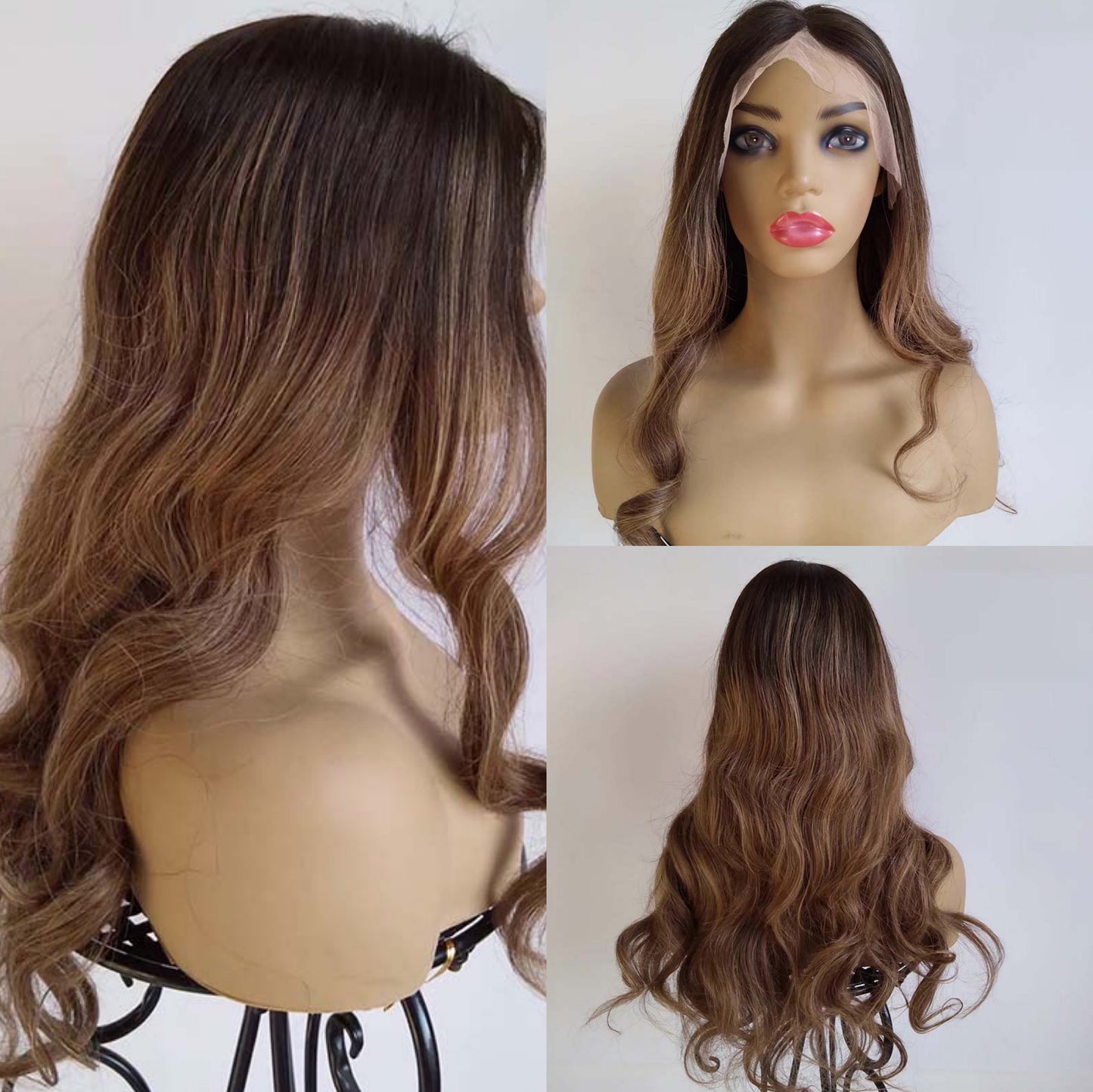 Ombre Highlight Lace Front Wig