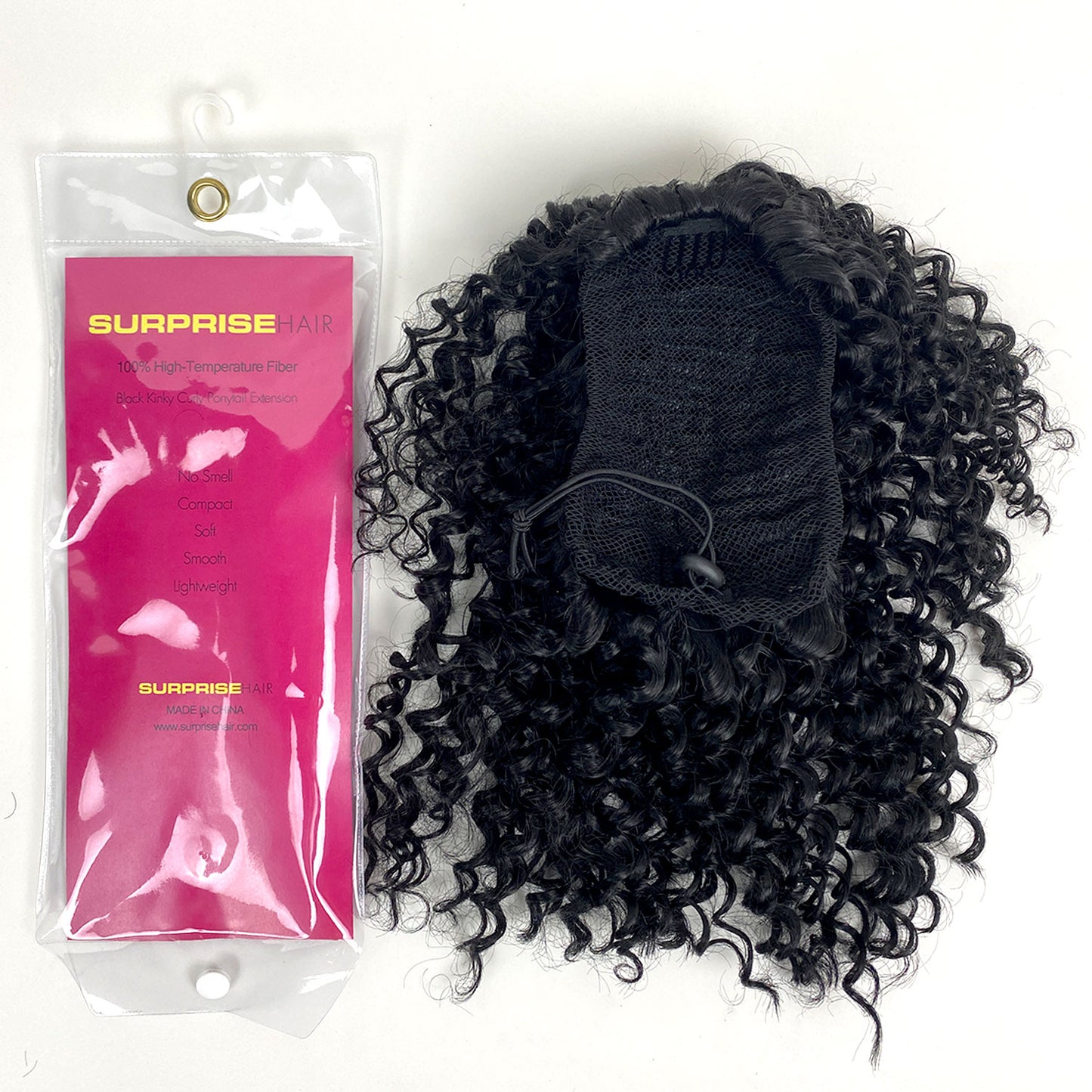 Surprisehair Short Synthetic kinky curly drawstring ponytail for Black Women
