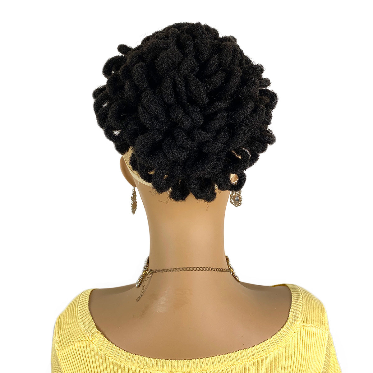 DreadLock Bun – Afro Puff Cordon de serrage Queue de cheval postiche Clip dans les cheveux pour les femmes noires