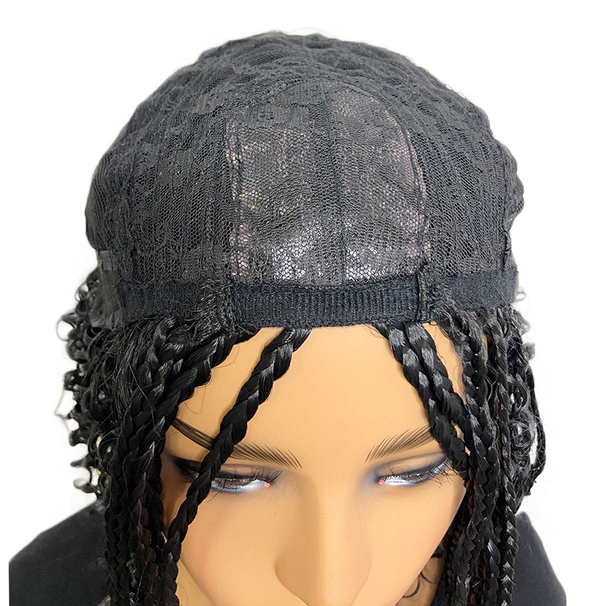 14inch Short Braided Bob Wig Curly Box Braid Wig